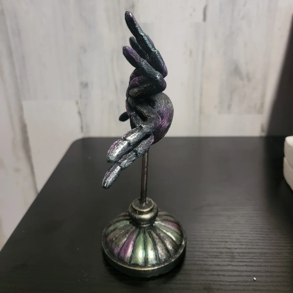 Decorative Iridescent 3D Spider Figurine